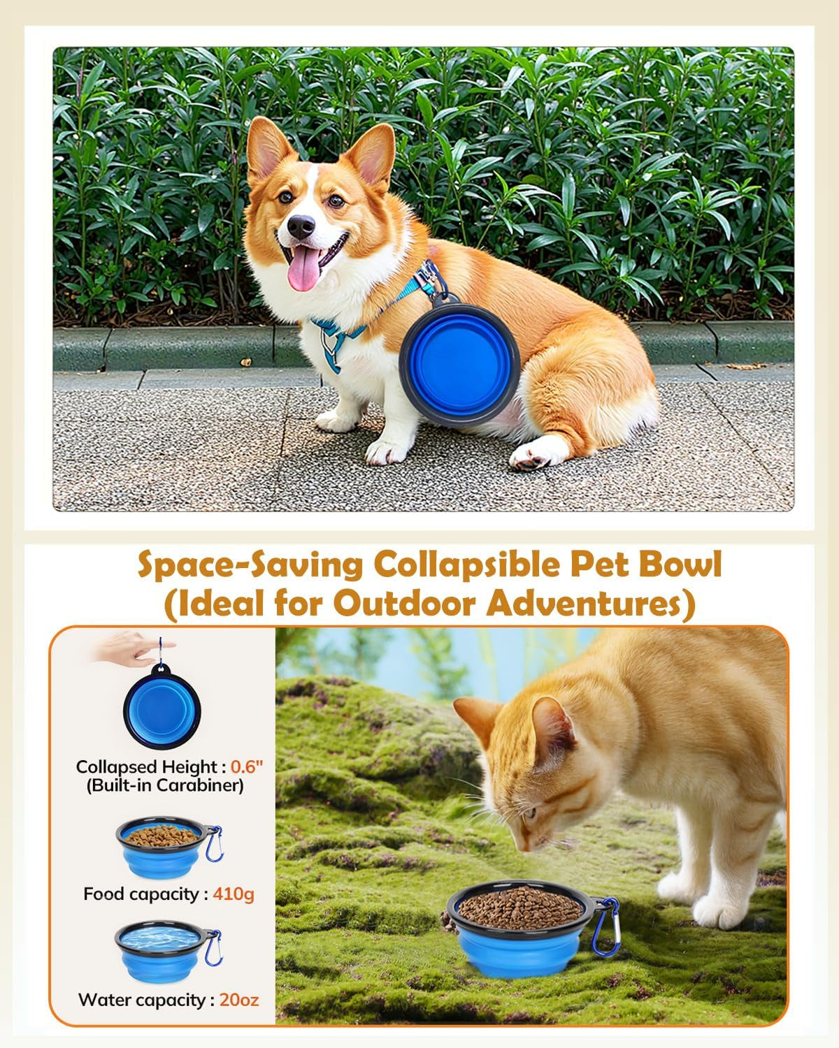 Cat Carrier - Cat Carrier Soft for Medium or Large Cats up to 20Lbs, with Dual-Sided Cushion, Secure Buckle and Foldable Bowl, Dog Carriers for Small Dogs - Pet Carrier (Dark Gray)